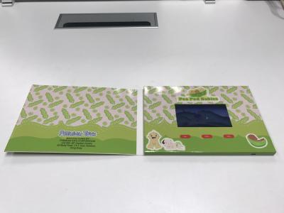 China Tarjeta gráfica video video creativa de la tarjeta de felicitación de la pantalla LCD de papel activa de encargo del material 4.3inch para los bebés en venta