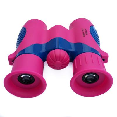 China Pink 8x21 Kids Binoculars Compact Crystal Clear View for sale