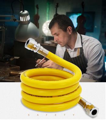 China DN13 Water Heater Gas Hose , SS304 Yellow Pvc Gas Pipe corrugated for sale