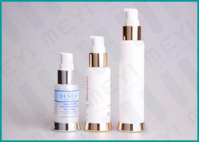 China Silkscreen Printing PP Cosmetic Pump Bottle Airless Dispenser Bottles With SAN Cap for sale