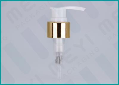 Chine 24/410 distributeur de pompe de lotion de serrure de vis avec le collier brillant d'aluminium d'or à vendre