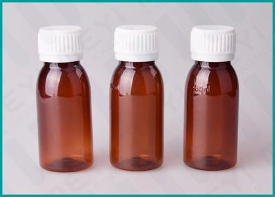 China 60 ml botella farmacéutica del ANIMAL DOMÉSTICO ambarino de 2 onzas que empaqueta con la prevención de la salida en venta