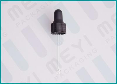 China 13/410 Glass Dropper Bottles Dropper ,  Black Ribbed Mini Plastic Droppers  for sale