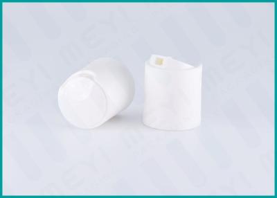 China 24mm White Disc Top Pet Bottle Caps / Shampoo Bottle Cap With Highly Sealed for sale