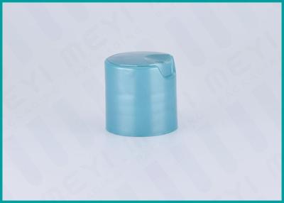 China 28/410 Blue Disc Top Cap , Lotion Plastic Bottle Cap For Conditioners for sale