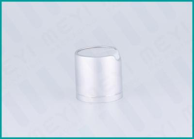 China Frosted Silver Aluminum Disc Top Cap 24/410 With Silver Line And White Top Cap for sale