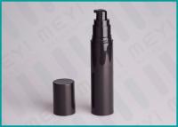 China 50ml Black PP Airless Cosmetic Bottles Round Shape With Double Layers Design for sale