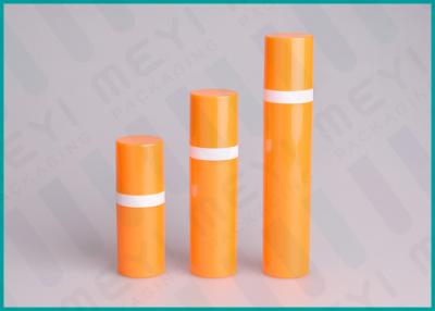 China Orange PP Airless 15ml 50ml 30ml Pump Bottle Cylinder Shape For Cosmetics for sale