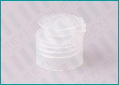 China Transparent 24mm Flip Top Cap / Plastic Bottle Closures For Face Care Products for sale