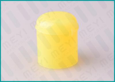 China Casquillos plásticos redondos amarillos de 24/415 top del tirón para la botella del desinfectante de la mano en venta