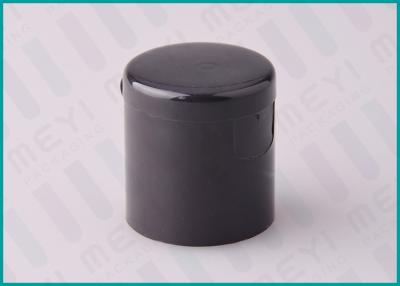 China 18/410 Black Smooth Flip Top Plastic Caps With High Leakproofness Design for sale