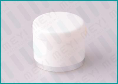 China White 20mm Flip Top Caps , Lotion Dispenser Flip Top Lid With Silver Line for sale