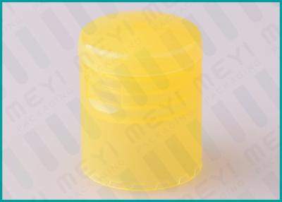 China 22/415 Yellow Flip Top Cap , Non Spill Shampoo Bottle Cap For Daily Use for sale