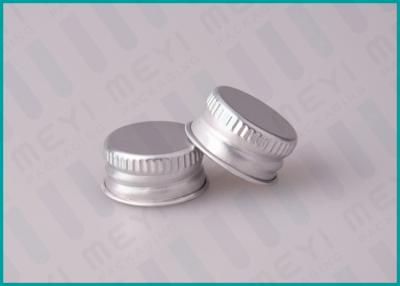 China 20mm Silver Aluminum Cosmetic Screw Top Caps And Closures With Spill Prevention for sale