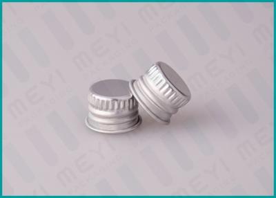 China 13mm Silver Aluminum Screw Caps , Customized Metal Screw Caps For Glass Bottles for sale