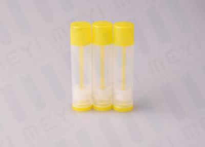 China Amarillo tubos vacíos redondos lindos de 0,15 onzas PP Chapstick tamaño pequeño para el uso diario en venta