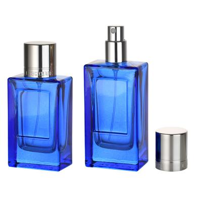China Elegant Custom Perfume Glass Bottle Luxury Perfume Bottle Stylish Shape With Crimp Spray Pump Te koop