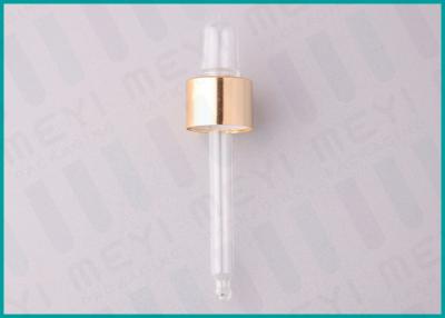 China 18/410 Aluminum Sheathed Glass bottle Dropper With Clear Transparent TPE Bulb for sale