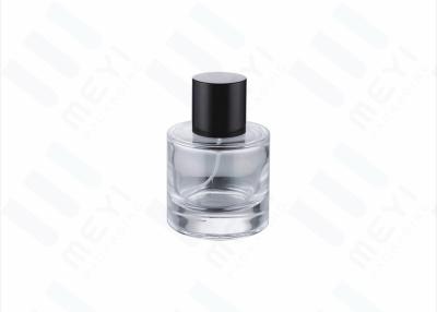 China Custom Perfume Bottle Packaging With Shiny Silver Perfume Pump And Black Cap for sale
