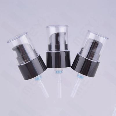 Chine pompe crème en plastique noire de traitement de 20mm en stock pour la bouteille cosmétique à vendre