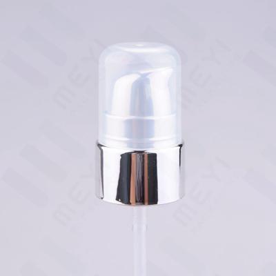 China 24/410 Outer Spring Treatment Pump Silver Color For Cosmetic Packaging for sale