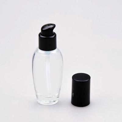 China 18/400 20ml Empty Glass Foundation Bottle FDA Glass Airless Pump Bottles for sale