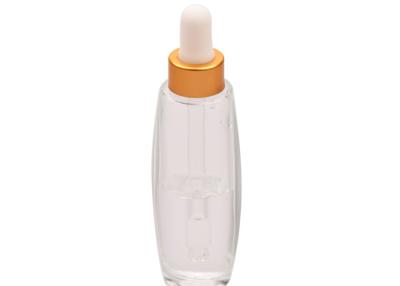 China 18/400 30ml 1 Oz Clear Glass Dropper Bottles Containers Silicone Sleeve for sale