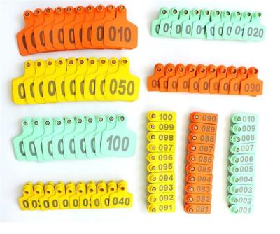 China Numbering Livestock Ear Tags TPU Rfid Sheep Tags Yellow for sale