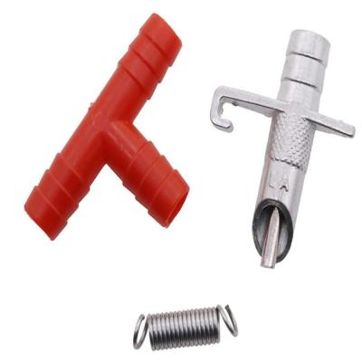 China Red 8mm Hose Poultry Water Drinkers Plastic ABS Rabbit Nipple Waterer for sale