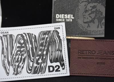 China Debossed PU PVC Custom Leather Labels For Handmade Items for sale
