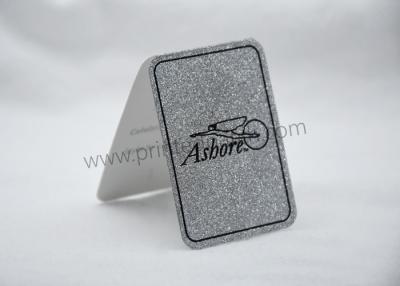 China OEM Sliver Glitter Printed Recycled Paper Hang Tags For Clothing for sale