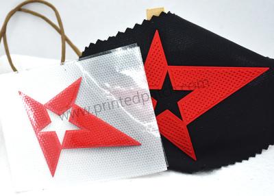 China Heat Press 2D 3D Iron On Adhesive Patches Red Hollow Star Shape for sale