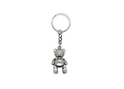 China Bear Shape Cute Metal Keychain Customized Color Engraving Keychains for sale