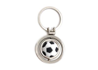 China 46mm Soccer Metal Keychain Holder Cute Football Keyring Souvenir Advertising Gift for sale