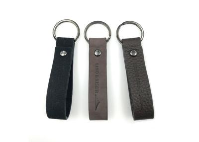 China Debossed 10mm PU Genuine Leather Key Holder For Keys Customized for sale