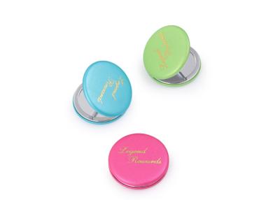 China Espelhos cosméticos relativos à promoção da bolsa do estojo compacto do plutônio do espelho do bolso de Macaron à venda