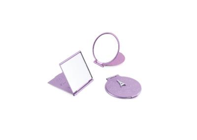China Aluminum Round Small Foldable Mirror Foldable Travel Compact Mirror Square for sale