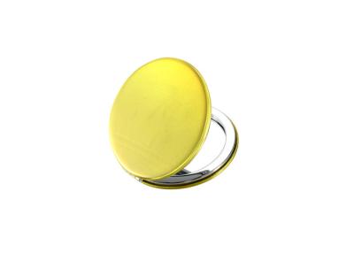 China Jelly Color ABS Cosmetic Pocket Mirror Debossing 10mm Thickness Small Hand Mirror for sale