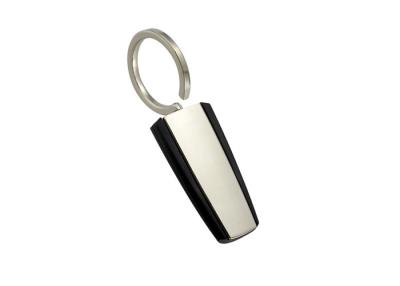 China Trapezoid ABS Plastic Metal Key Holder Keychains Silver Electroplating for sale