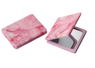 China Marble Engraved Handbag Compact Mirror Decorative Silver Stamping Pantone for sale