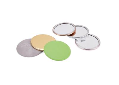 China ABS Glass Makeup Mirror Foldable 11mm Round Compact Mirror Logo PU Leather for sale