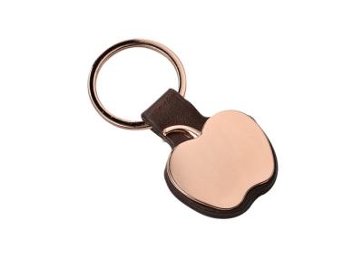 China Pantone Rose Gold Key Rings Zinc Alloy Pu Leather Keychain for sale