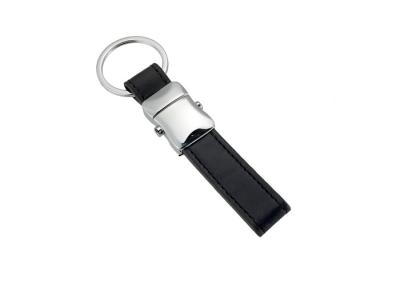 China Laser Engraving Mini Key Holder Souvenir Personalised Leather Keyring 9mm Thickness for sale