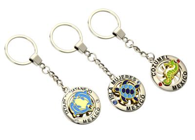 China Pantone Cute Metal Keychain Local Souvenir Keyring Advertising Gift for sale