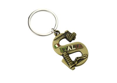 China Laser Engraving Letter Key Ring 4mm Thick Souvenir Keychain Metal Ring for sale