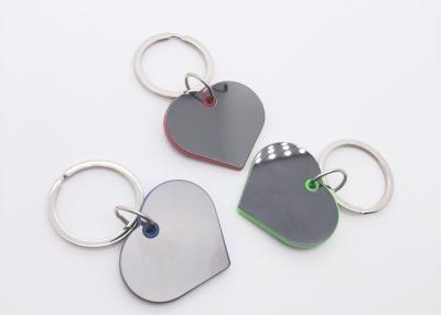 China Iron Key Ring Heart Shape 4.2mm Nickel Plating Metal Plastic Key Chain for sale