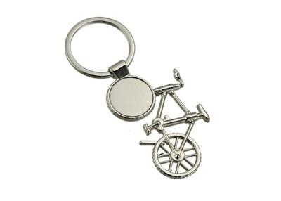 China Bicycle Metal Laser Engraved Keyrings Logo Bike Key Chain Souvenir Gift for sale
