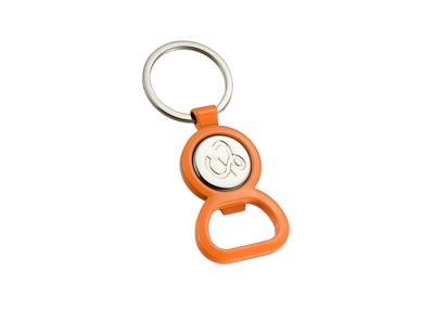 China Zinc Alloy Metal Shopping Trolley Coin Holder Keyring Round Bottle Opener for sale