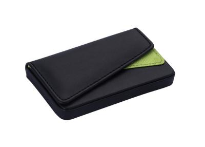 China PU Leather Name Card Holder Rectangle Magnetic Business Card Holder for sale