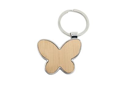 China Butterfly Cute Small Keychains Eco Friendly Zinc Alloy Bamboo Material for sale